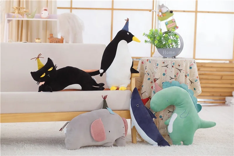 yangzhou toy Manufacturers Decoration plush Toys dinosaur 3d cartoon animal kids pillow wholesale