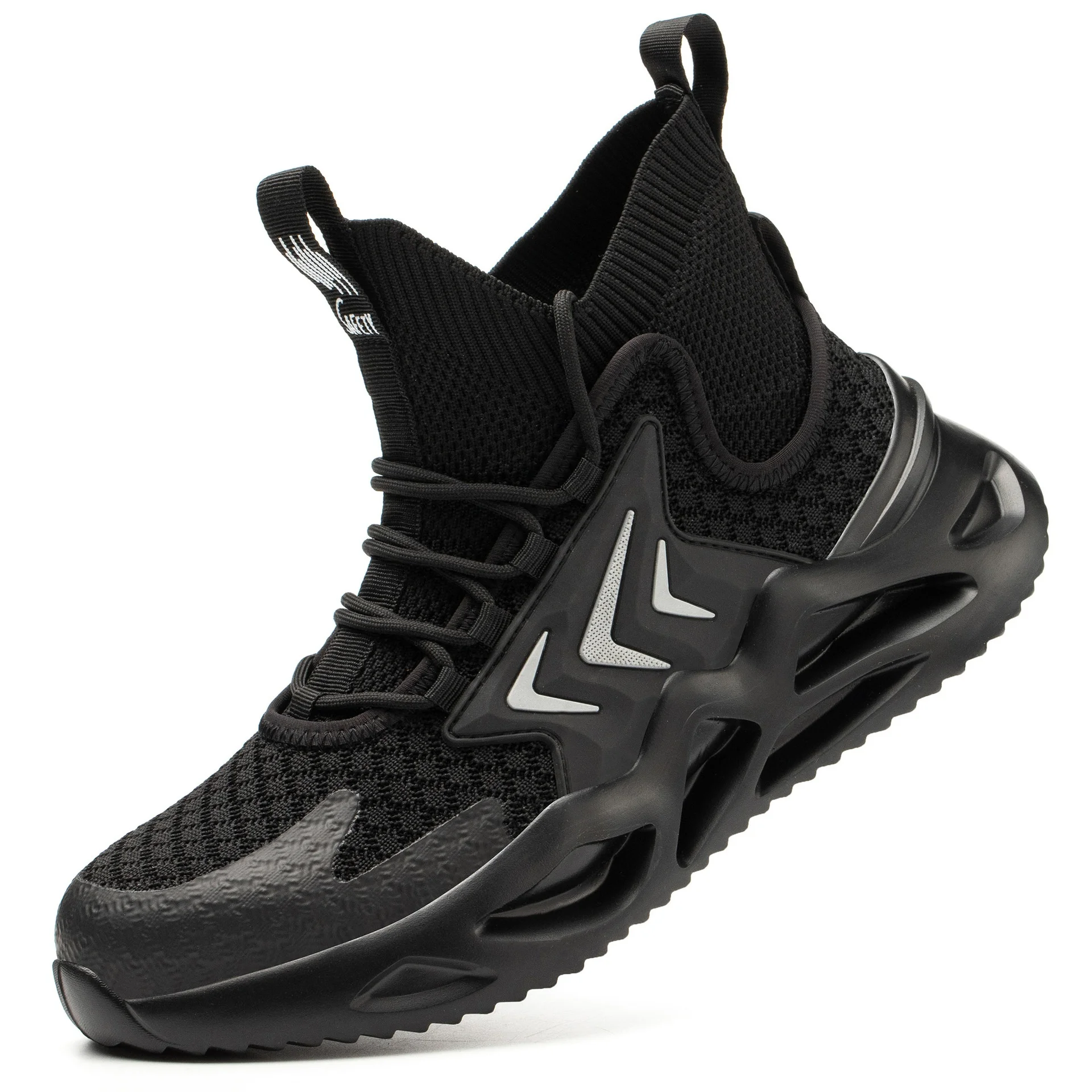 High Cut Breathable and Lightweight Fashion Labor Anti-Smashing Anti-Piercing Safety Work Boots for Men
