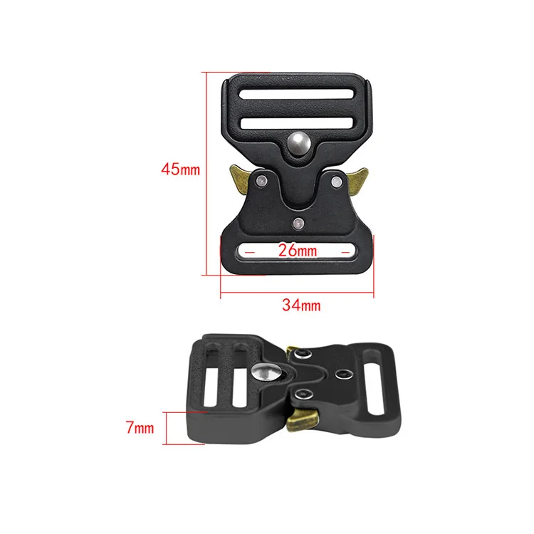 New 25mm High Quality Custom Metal Belt Buckle hardware zinc alloy safety quick release Dog Collar Buckle