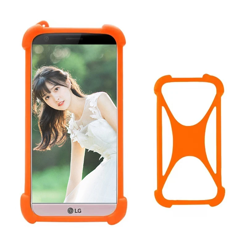 All models universal anti-fall silicone mobile phone case 3.5-7 inch universal