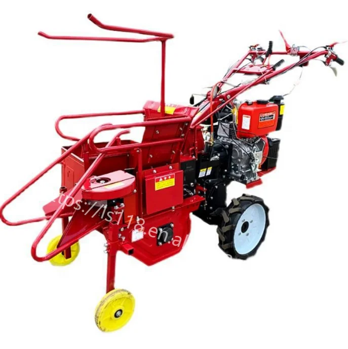 Efficient, time-saving, and labor-saving agricultural diesel power for a corn harvester integrated with a walking tractor
