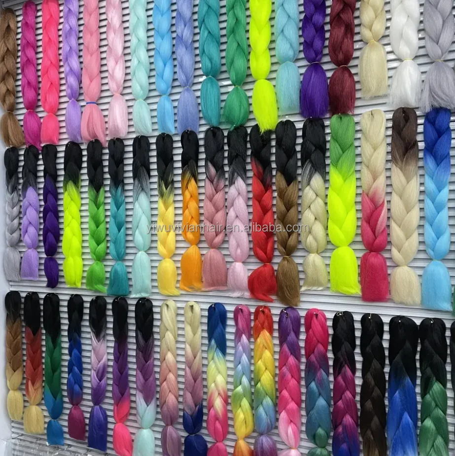 24inch 100g Cheap Price Color Synthetic Hair Extension Natural Braiding Hair Synthetic Hair Braid Extension