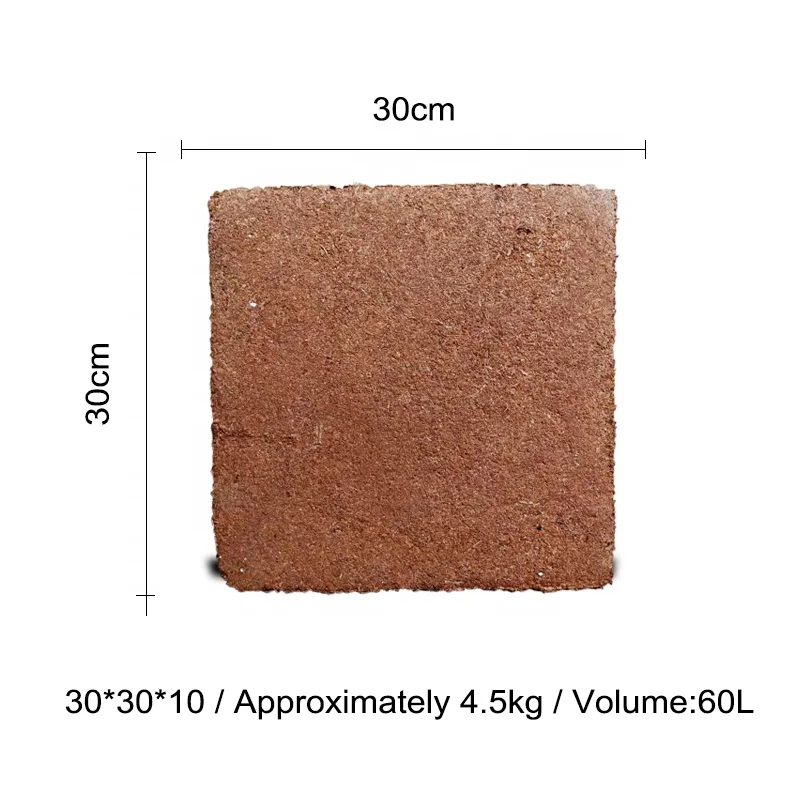 Organic Coconut Coir Bulk Compressed Coconut Coir Brick