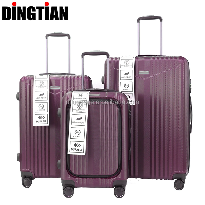 20 inch ABS Laptop Front Open Design  Luggage Sets ABS Travel Suitcase Sets Factory Wholesale Trolley Carry-on for Trip