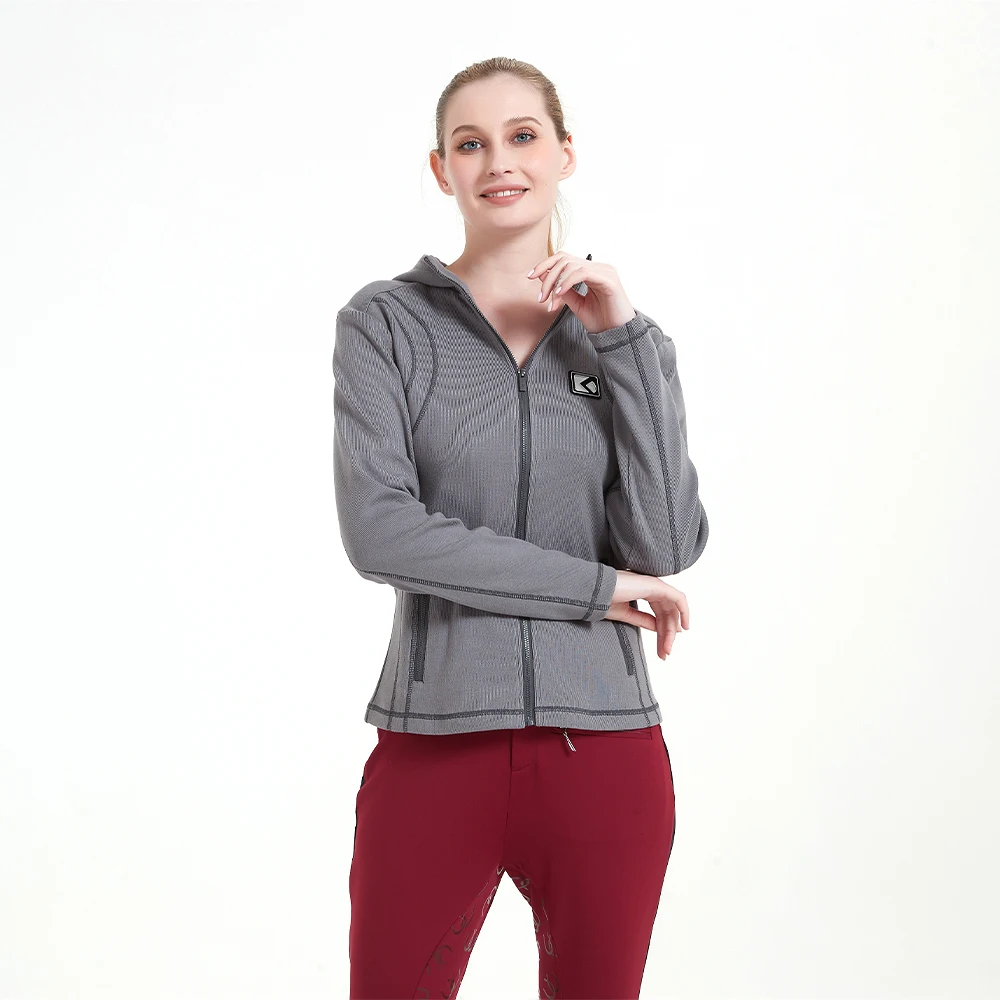 Wholesale Modify Curves Sweatshirt Horse Riding Long Sleeve Apparel Women Equestrian Top Jackets Clothing