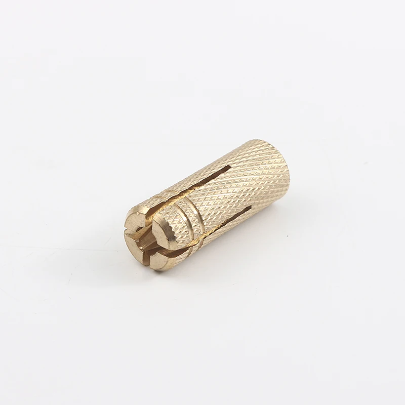 Brass knurled anchor flat deep lipped in expansion drop fastener drop in anchor China factory direct wholesales