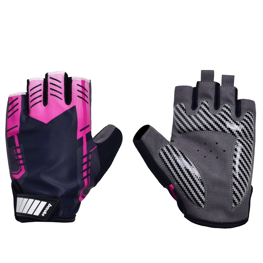 HBG 1347 Custom Summer Breathable Anti Slip Cycling Gloves Men Bike Riding Gloves Shock-absorption Half Finger Bicycle Gloves