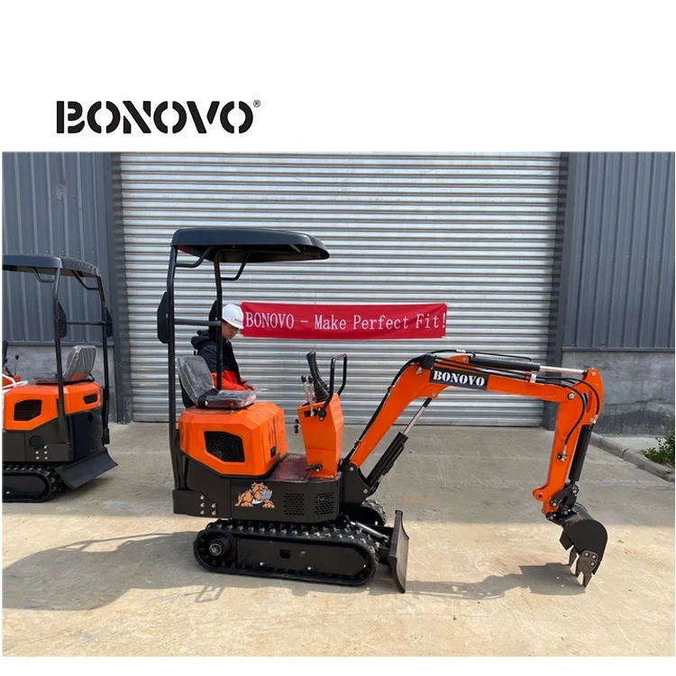 
Bonovo small digger 0.8t, 1t, 1.2t, 1.8t 2ton Hydraulic mini excavator with rubber track 