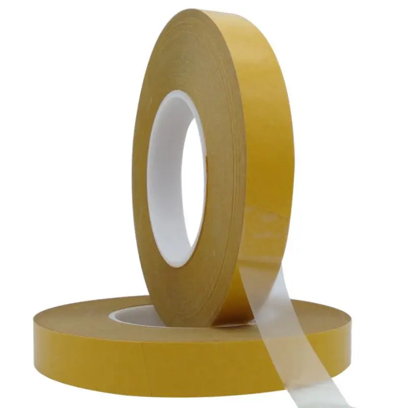 Deson 10MM width Transparent Strong 3m Acrylic pet double sided tape yellow tape roll