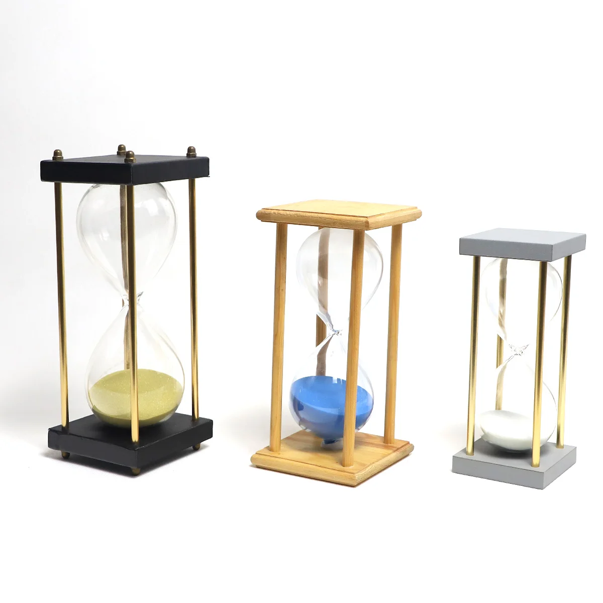 Unique Glass Gifts Crafts Novelty Wooden Frame Hourglass Sand Timer For Gift Sand Timer Hourglass