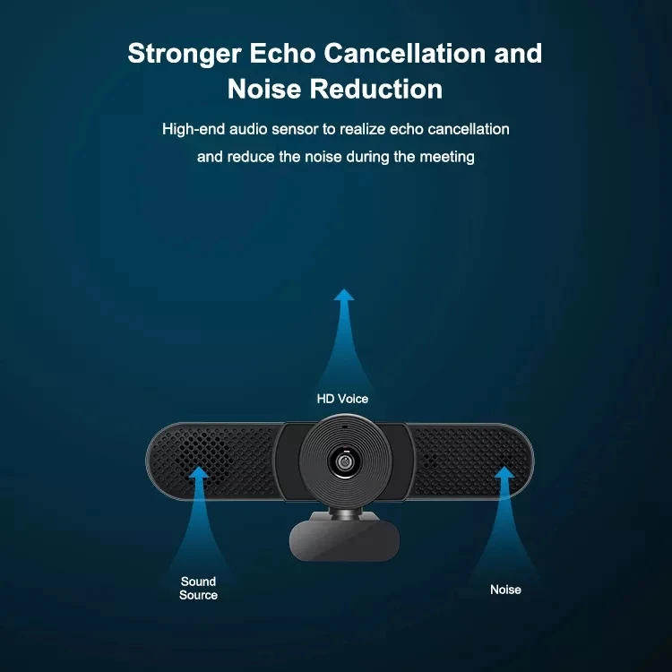 4K Live broadcast full hd 8 megapixel web camera video conference camera usb webcam with speaker and microphone for PC laptop