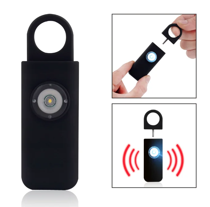 Key Chain Alarm made For Women children  personal safety alarm 130db Keychain Defense siren Portable Rechargeable Personal Alarm