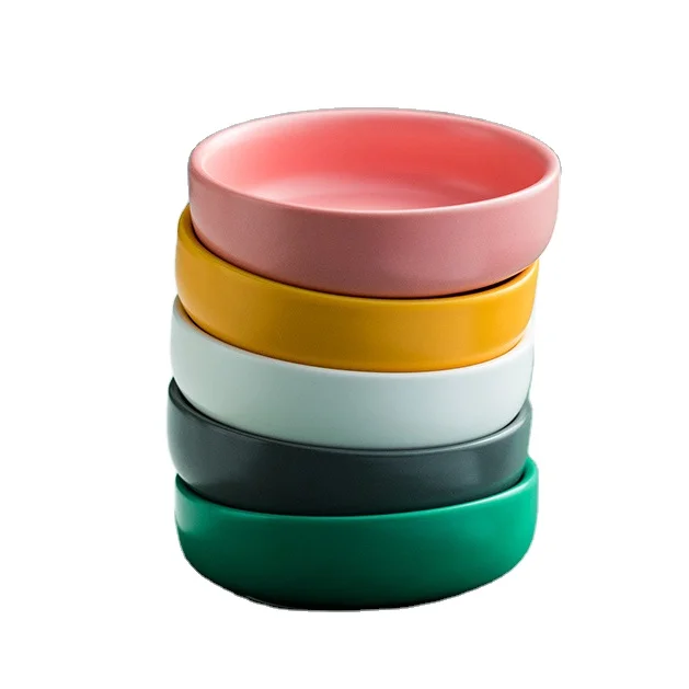  10.5inch nordic color glazed Customize Ceramic porcelain stoneware crockery Piatti Plates and Bowls Dinner Set