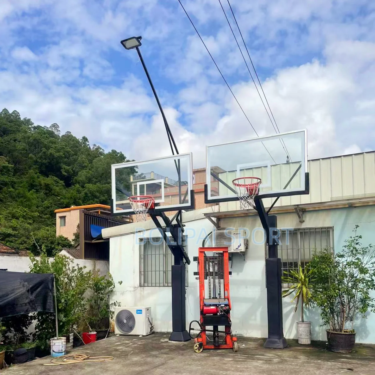 Professional InGround basketball hoop outdoor basketball hoop stands with backboard