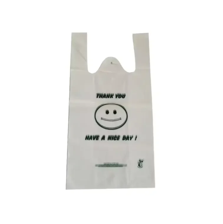 Изготовленная на заказ Печать переработанная футболка ручка сумка для переноски Высококачественная пищевая пластиковая покупок