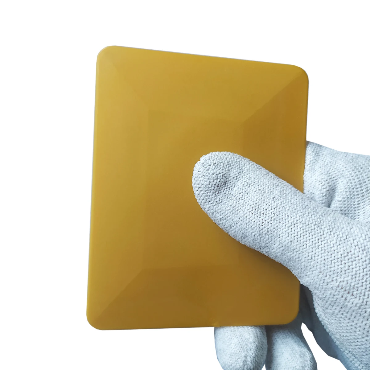 Car Sticker Wrapping Squeegee Edge Sealing Treatment Scraper Plastic Trapezoid Shape Gold Soft Car Decals Bubble Tools A50