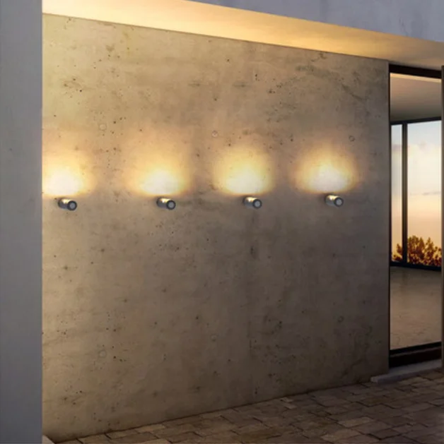 Hot selling cylindrical lamp post anti IP54 aluminum acrylic indoor and outdoor LED courtyard door front balcony aisle wall lamp