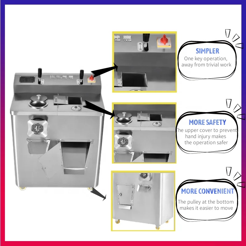 JQ Hot sale automatic meat cutting slicing machine electric commercial meat cube cutters fresh meat grinders & slicers price