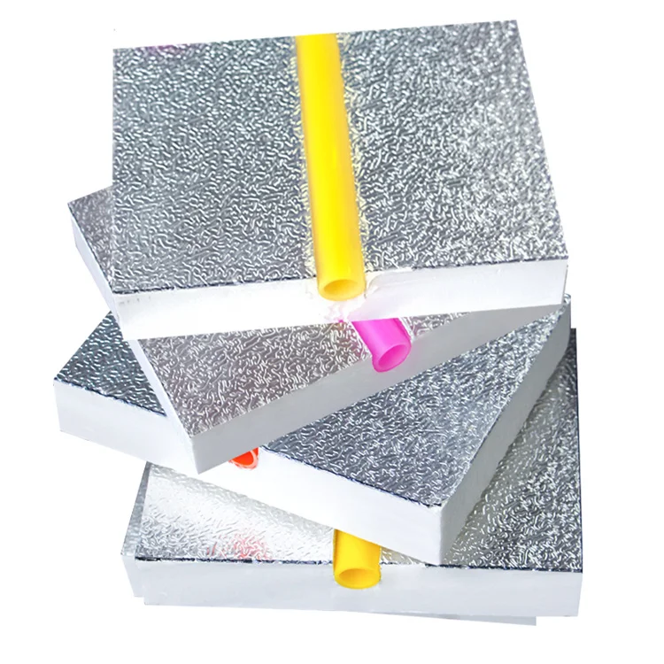 hot sale xps thermal insulation board xps foam board under floor heating aluminum foil Grooved XPS foam board