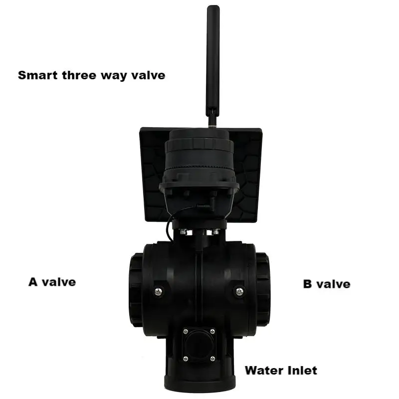 Solar Power LoRa remote control 3 way 2way electric actuator drive control valve 3 way ball valve electric actuator