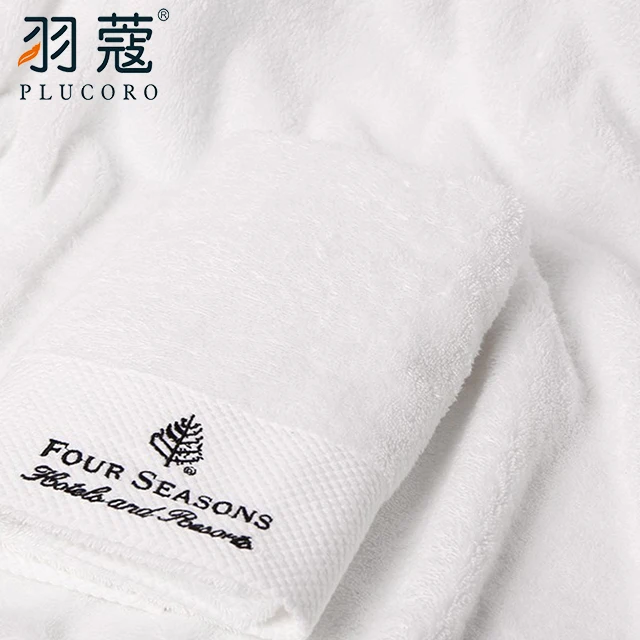 Hotel 100% Cotton 16s Towel Set Bath And Hand Towel With Embroidery Customer Logo