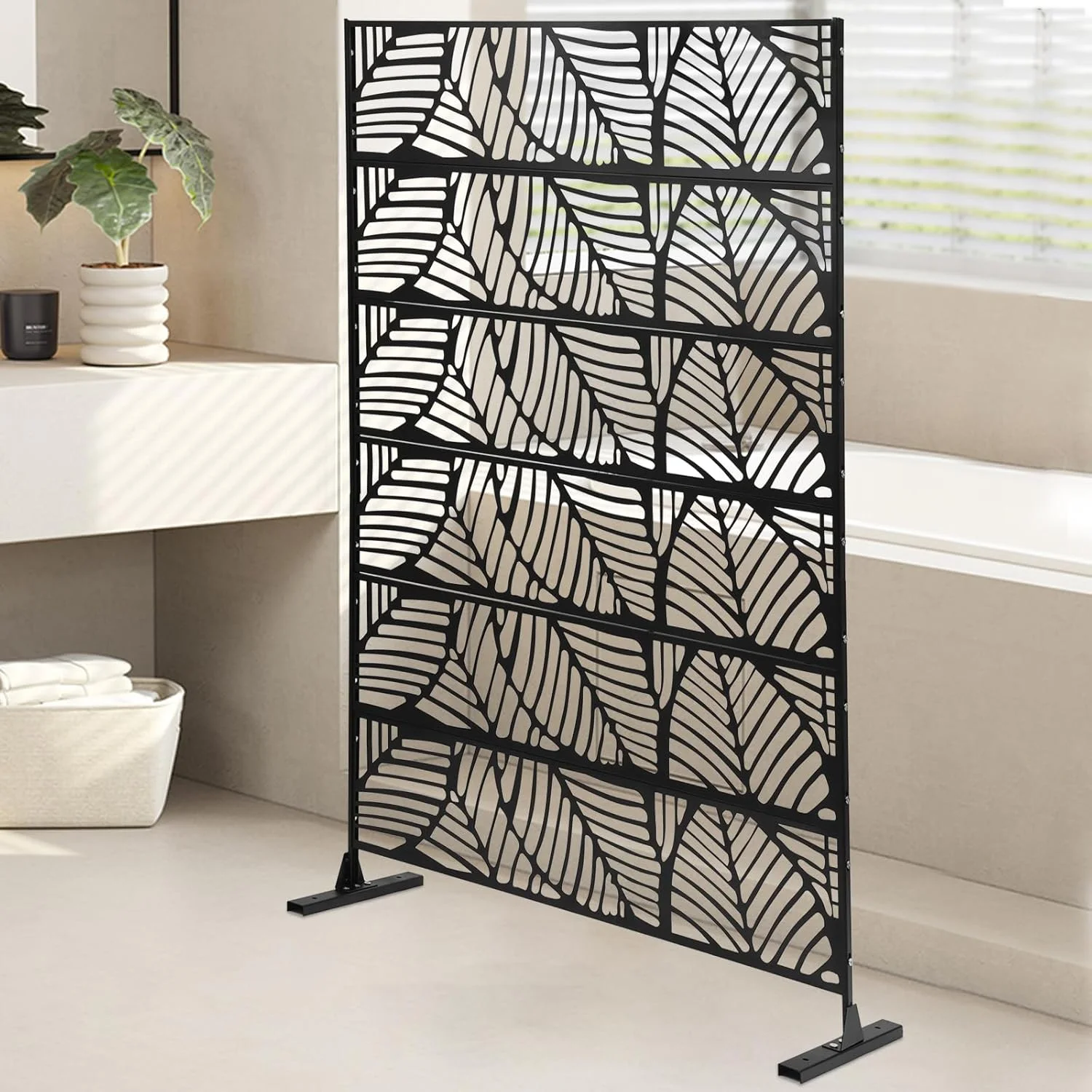 Custom Outdoor steel Privacy Screens and Panels Metal Privacy Fence Screen for Balcony Deck Garden Backyard Swimming Pool 6 FT
