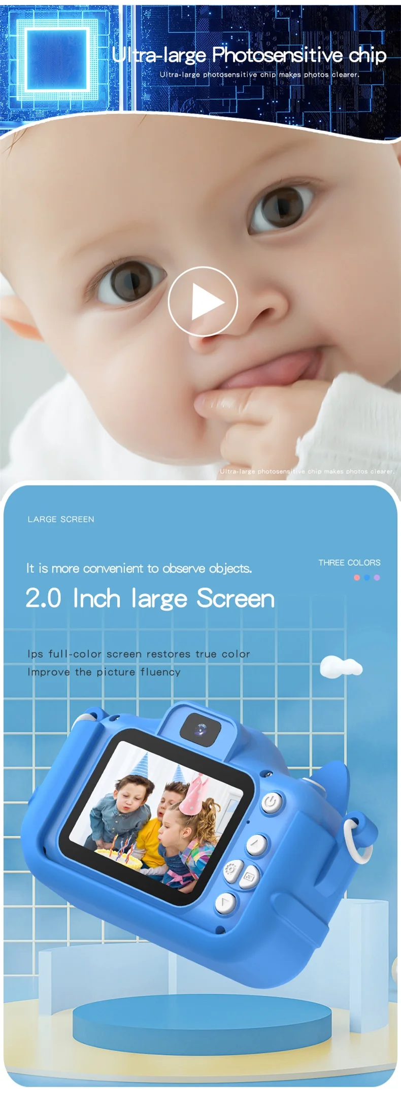 Lower Price HD 1080P Video Camera for Kids Children Selfie Camera Kids Gift Smart Digital Camera Kids Toy.jpg