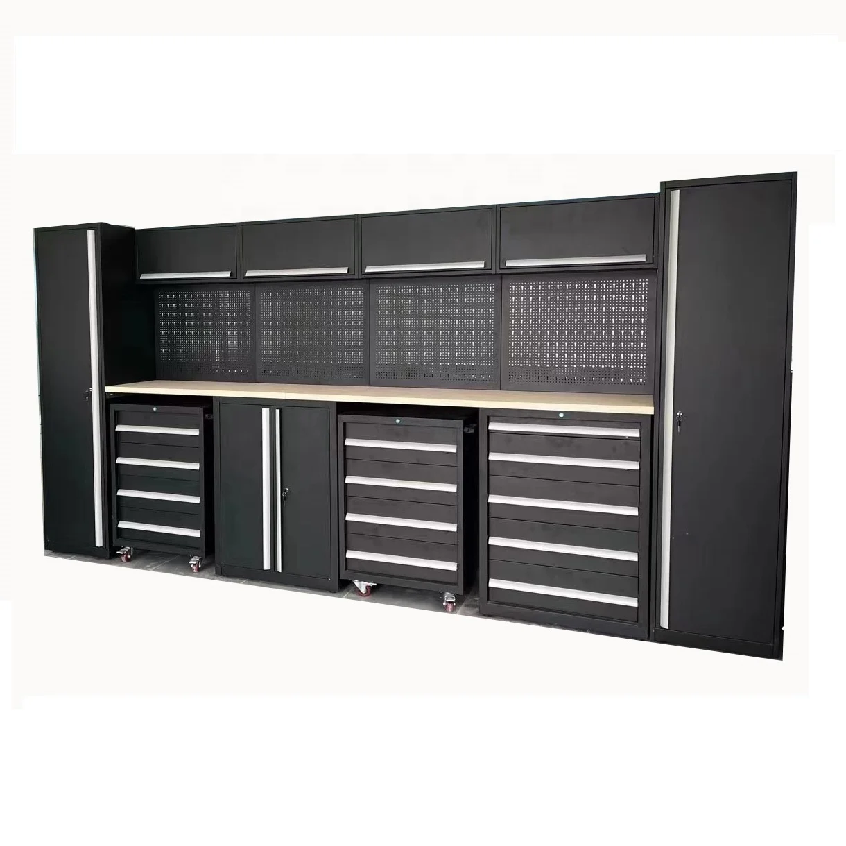 JZD factory heavy duty Steel tools cabinet modular Garage storage Workbench For Workshop workplace tool cabinet