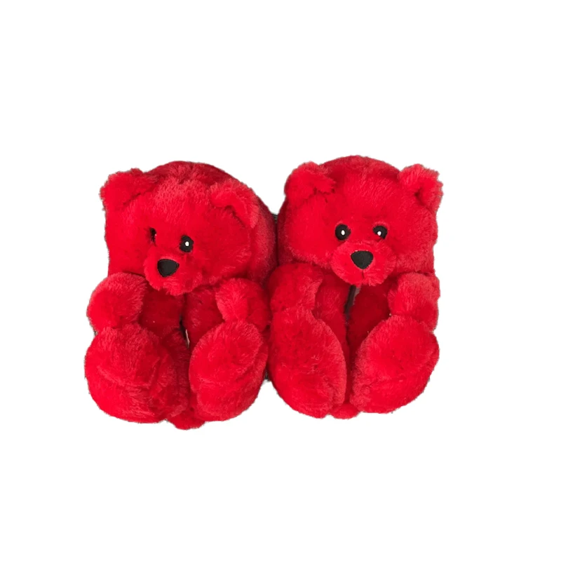 Drop Shopping House Plush Slipper animals glow in the dark Teddy Bear Slippers For Women Girls One Size Fit All