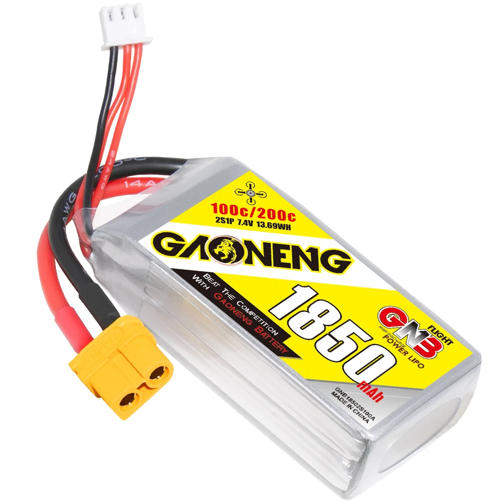 GNB GAONENG 1850mah 2S 7 4 V 100C 200C XT60 RC FPV Дрон LiPo аккумулятор графин
