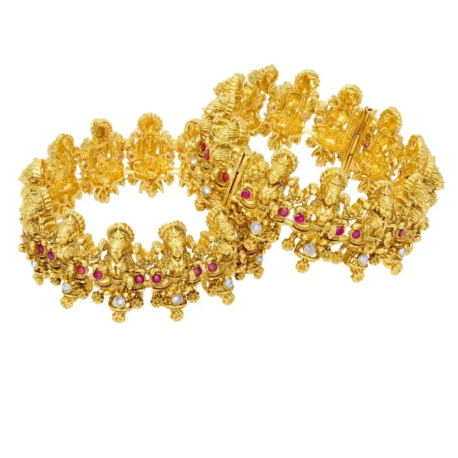 Copper Wholesale Jewellery Kundan American Diamond Stone Beaded Gold Plated Metal Fashion Chunky Bangles