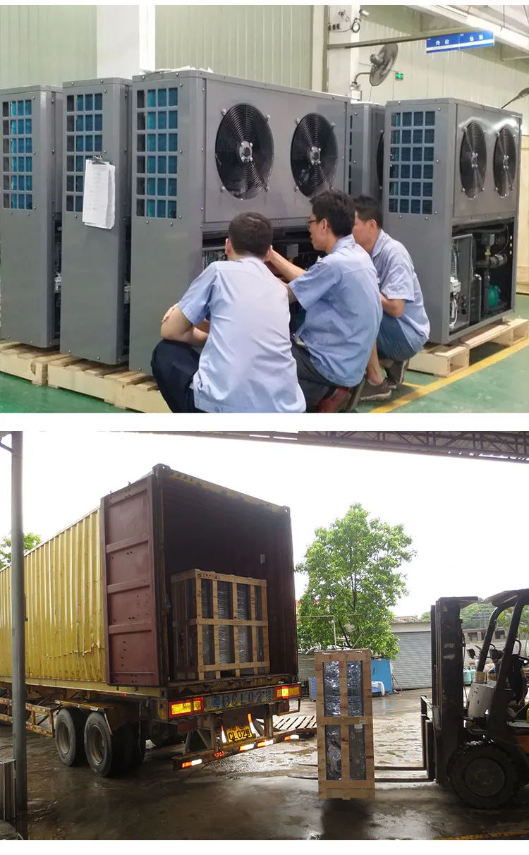 EVI DC inverter all in one heat pump home heating cooling system 15KW