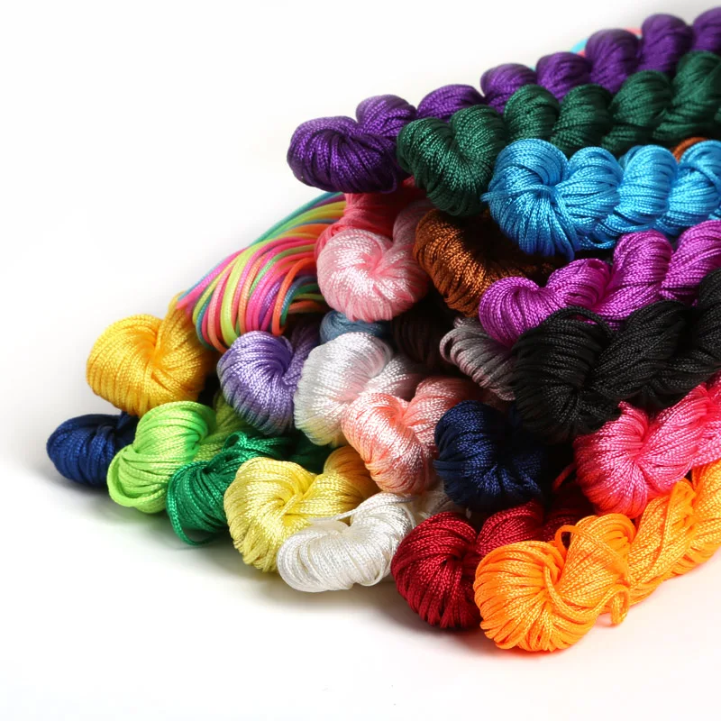 24 Meters/pcs Chinese Knot Macrame String Braided Bracelet 1mm Diameter Wire Cord Thread For DIY Necklace Bracelet