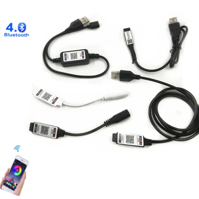 Wifi Mini RGB Smart Strip Controller DC 5V 12V 24V Mini Music Blue tooth Controller Light Strip Controller RGB RGBW LED Strip