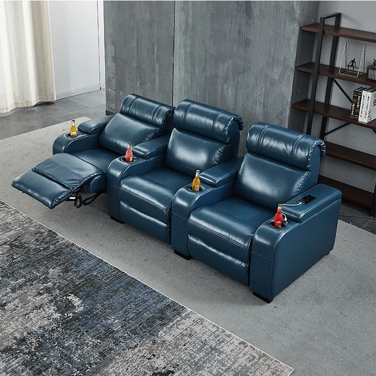Custom Multi Functional Room Furniture Leather Movie Chairs Cinema Sofas for Home Theater