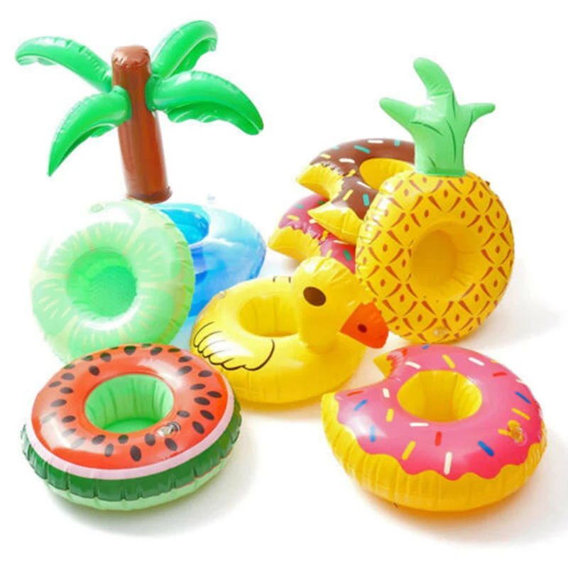Wholesale Inflatable Cup Holder Floating Drink Coasters Swimming Pool Beach Toy