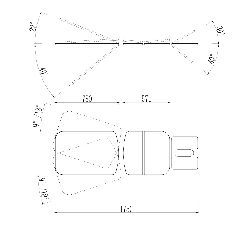 Fairworth-380 Factory Price Custom Adjustable Physiotherapy Equipment Electric Chiropractic Table Chiropractic Bed with Wheels