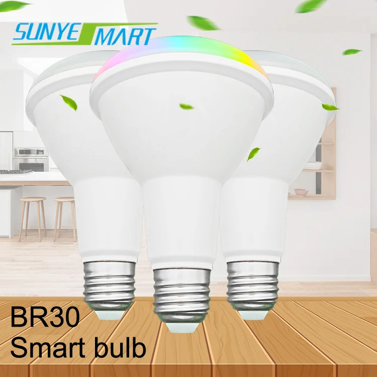 
NEW Wifi smart dimmable E27 E14 control RGB LED candle light bulb lamp color changing alexa remote smart led ceiling light 