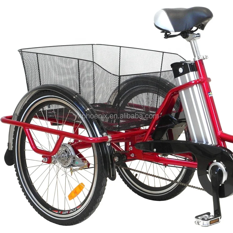 China manufacture electric bike three wheeler with 250W battery tricycle bicycle electric 3 wheel tricycle for adults