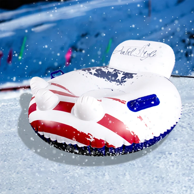Wavefun Winter Party Durable Winter Inflatable Round Snow Tube Sled for Domestic Toys