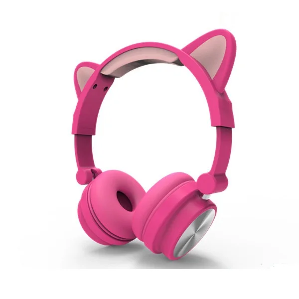 Новые наушники с кошачьими ушками проводные гарнитурой компьютерная стереогарнитура микрофоном для девочек игр и