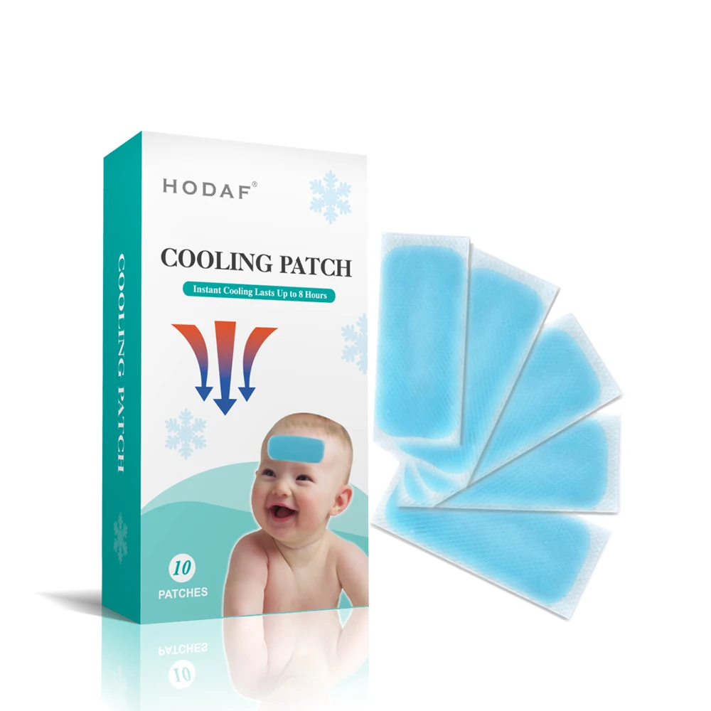 HODAF High Quality Baby Cooling Gel Patch For Relieving Fever Hydrogel Fever Cooling Patch