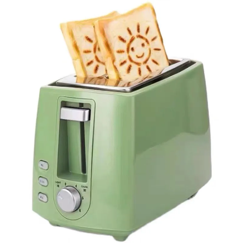 2 Slice Stainless Steel  Retro Toaster Sandwich Maker 6 gear adjustment Electrical multifunctional bread toaster