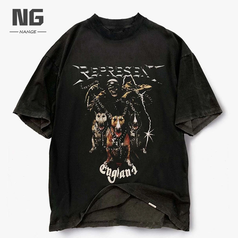 custom High quality 230Gsm oversized vintage heavyweight customized tshirt printing organic cotton wash T Shirt