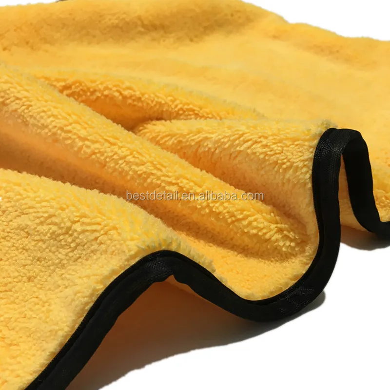 China Wholesale Absorbent Yellow Auto Detailing Buffing Towel 16x24 400 GSM All Purpose Microfiber Cleaning Cloth for Car Wash