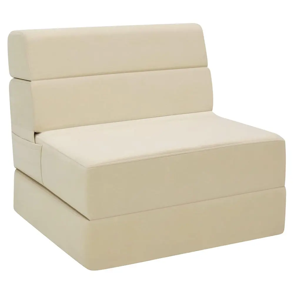 Modern Tufted Single Sofa Bed Convertible and Extendable for Indoor/Outdoor Use in Bedroom or Living Room for Apartments