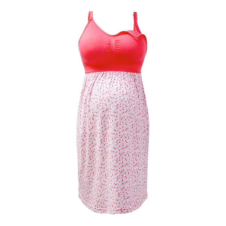 
Seamless Maternity Nursing Nightgown for Women 