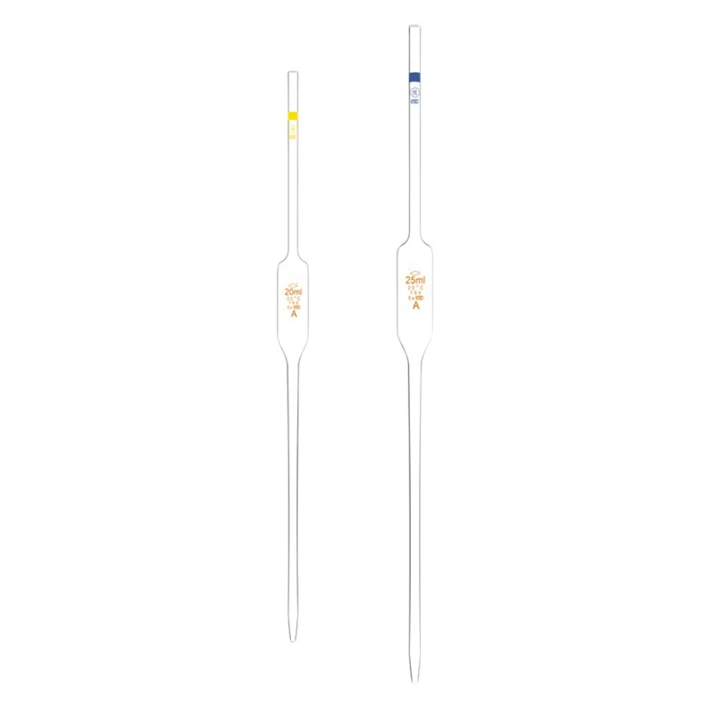 Lab use glass class A bulb volumetric mora pipette