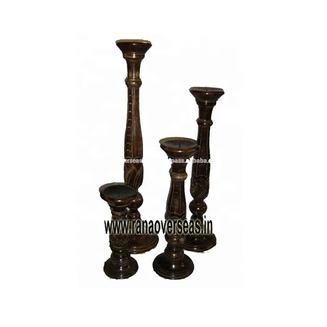 Деревянные декоративные подсвечники ручной