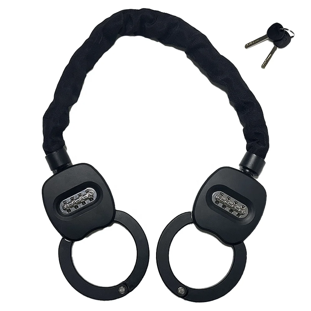Anti Theft Security 4 Digit Combination Password Chain Lock Motorcycle electric scooter Bike accessories Handcuff Lock